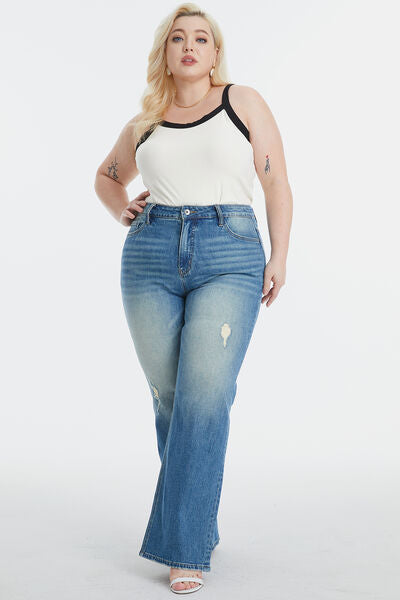 High-Waist Retro Bootcut Jeans