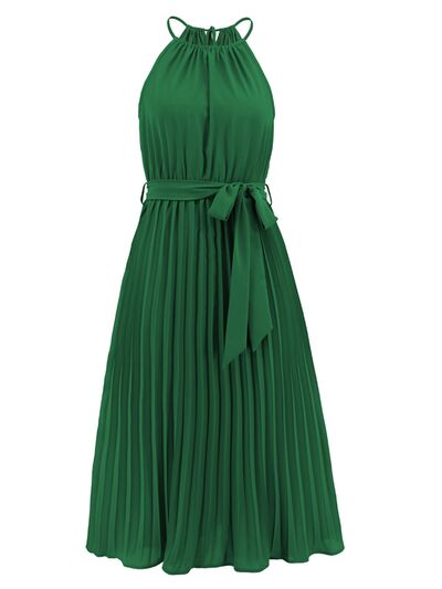 Pleated Midi Dress