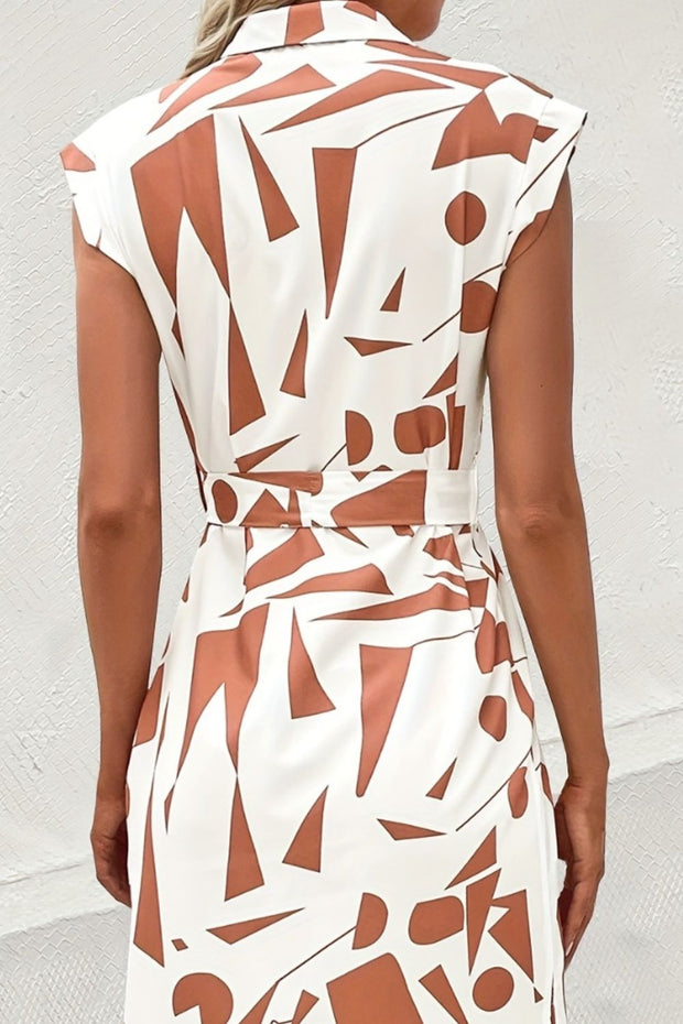 Printed Tie Waist Dress