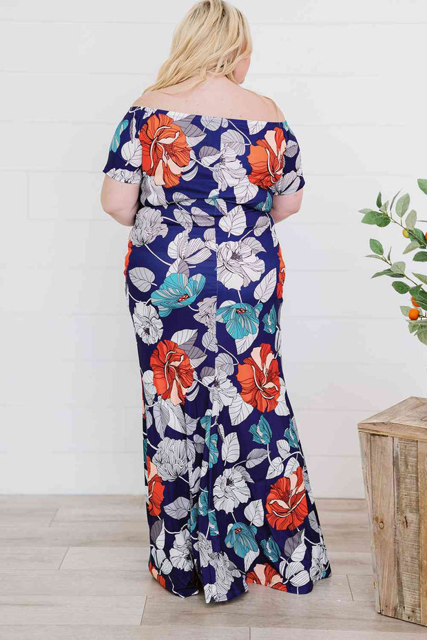 Women’s Plus Floral Fishtail Dress