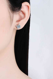 Latest one Four Leaf Clover 2 Carat Moissanite Stud Earrings