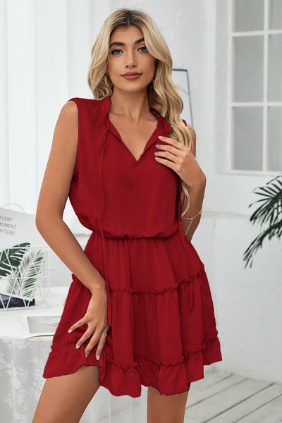 Frill Trim Mini Dress