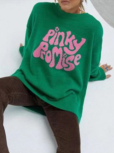 PINKY PROMISE Round Neck Sweater For Women