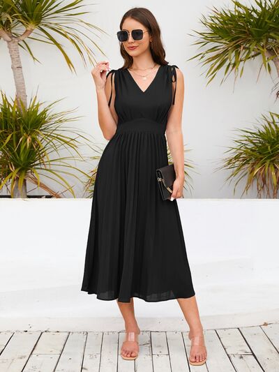 Pleated Midi Dress