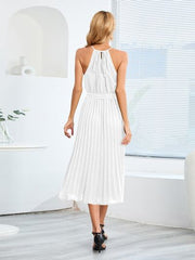 Pleated Midi Dress