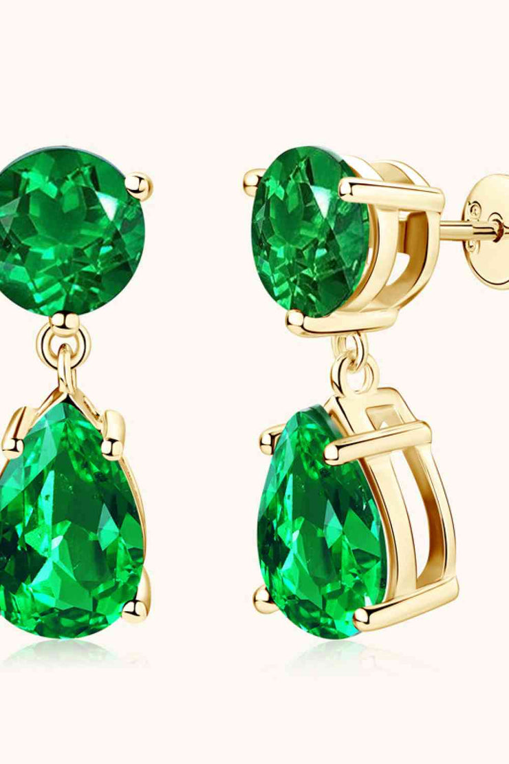 THE CARRIE Lab-Grown Emerald Drop Earrings